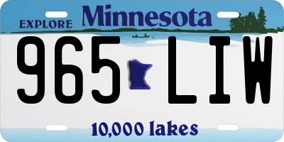 MN license plate 965LIW