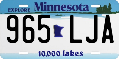 MN license plate 965LJA