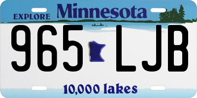 MN license plate 965LJB