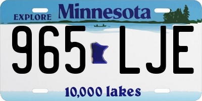 MN license plate 965LJE