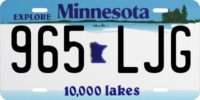 MN license plate 965LJG