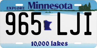 MN license plate 965LJI