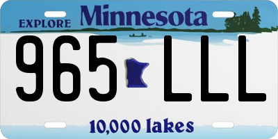 MN license plate 965LLL