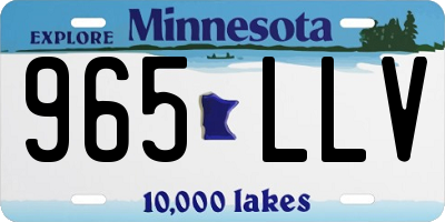 MN license plate 965LLV