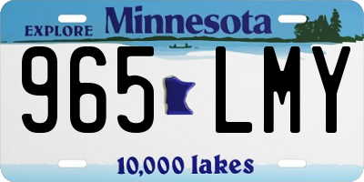 MN license plate 965LMY