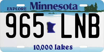 MN license plate 965LNB