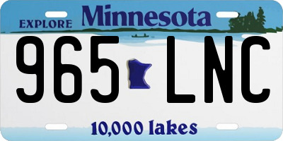 MN license plate 965LNC