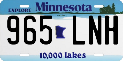 MN license plate 965LNH