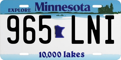 MN license plate 965LNI