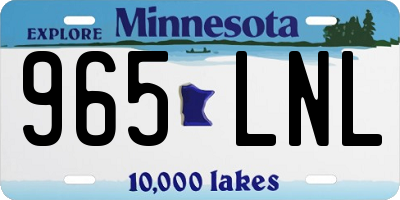 MN license plate 965LNL