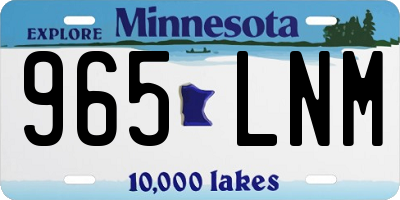 MN license plate 965LNM