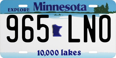 MN license plate 965LNO