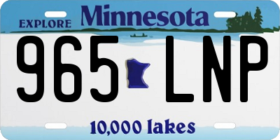 MN license plate 965LNP