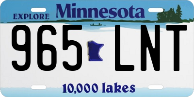 MN license plate 965LNT