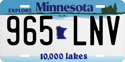 MN license plate 965LNV