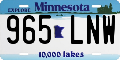 MN license plate 965LNW