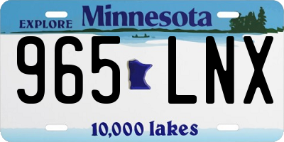 MN license plate 965LNX