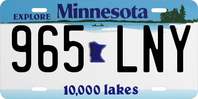 MN license plate 965LNY