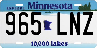 MN license plate 965LNZ
