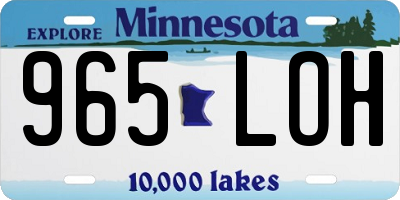 MN license plate 965LOH