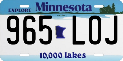 MN license plate 965LOJ