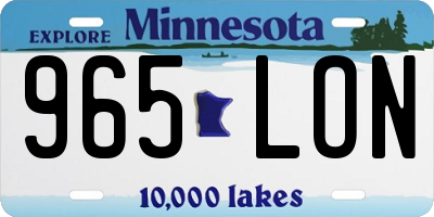 MN license plate 965LON