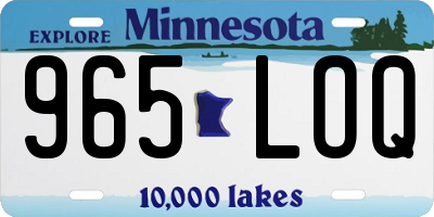 MN license plate 965LOQ
