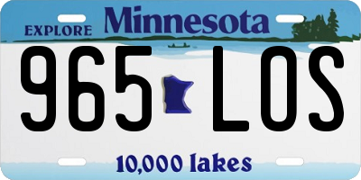 MN license plate 965LOS
