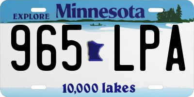 MN license plate 965LPA