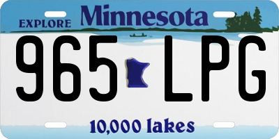 MN license plate 965LPG