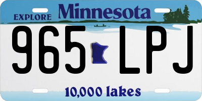 MN license plate 965LPJ