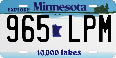 MN license plate 965LPM