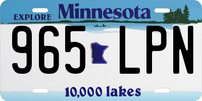 MN license plate 965LPN