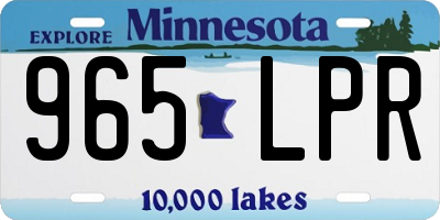 MN license plate 965LPR