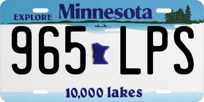 MN license plate 965LPS