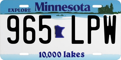 MN license plate 965LPW