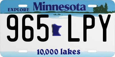 MN license plate 965LPY