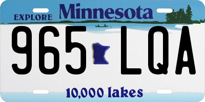 MN license plate 965LQA