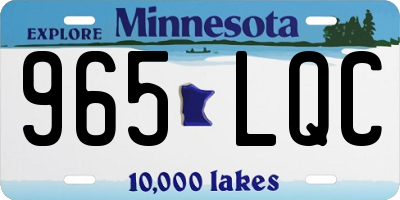 MN license plate 965LQC