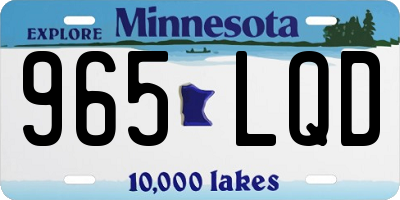 MN license plate 965LQD