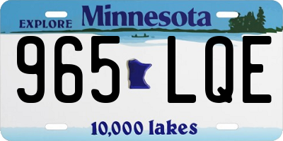 MN license plate 965LQE
