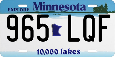 MN license plate 965LQF