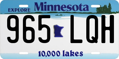 MN license plate 965LQH