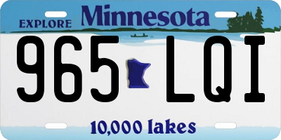 MN license plate 965LQI