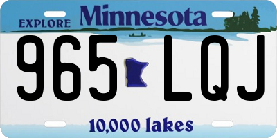 MN license plate 965LQJ