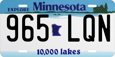 MN license plate 965LQN