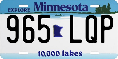 MN license plate 965LQP