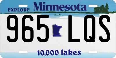MN license plate 965LQS