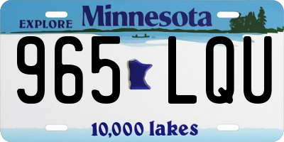 MN license plate 965LQU