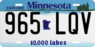 MN license plate 965LQV